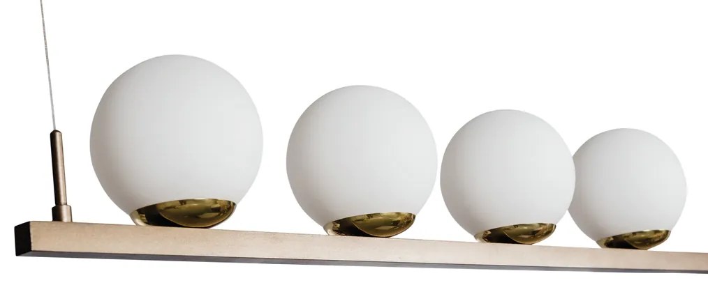 Pendente Zig 145X30Cm 6Xg9 / Cabo Aço Chumbador + Cabo Rayon / Globo Ø... (AZO-F - Azul Oceano Fosco, AMBAR)