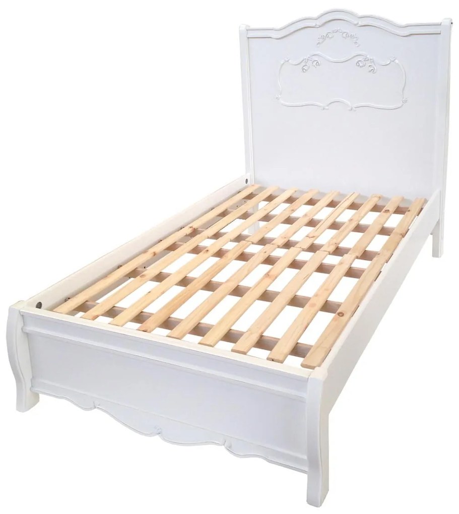 Cama Bourbon Queen Peseira Baixa - Branco Provençal Kleiner