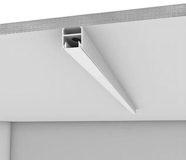 Perfil Para Fita De Led Sobrepor Aluminio 250cm Branco Fit15