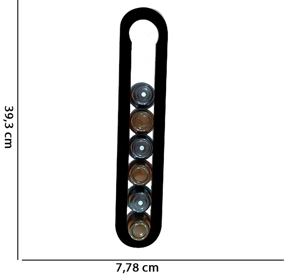 Porta Cápsula de Café Três Corações com Ímã Para Geladeira Preto - D'Rossi