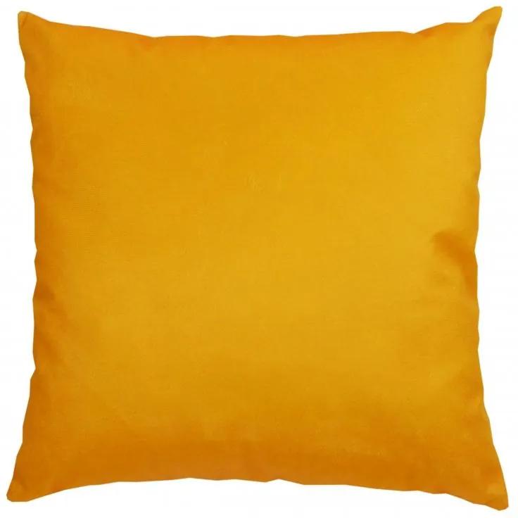 Capa de Almofada Prado em Suede Tons de Amarelo 45x45cm - Folhas - Com Enchimento