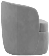 Kit 2 Poltronas Giratória Decorativa para Sala Dandara Z08 Veludo Cinz