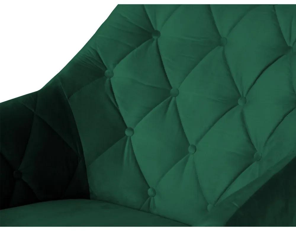 Poltrona Atena Decorativa Botonê Pés Palito Veludo Verde Bandeira