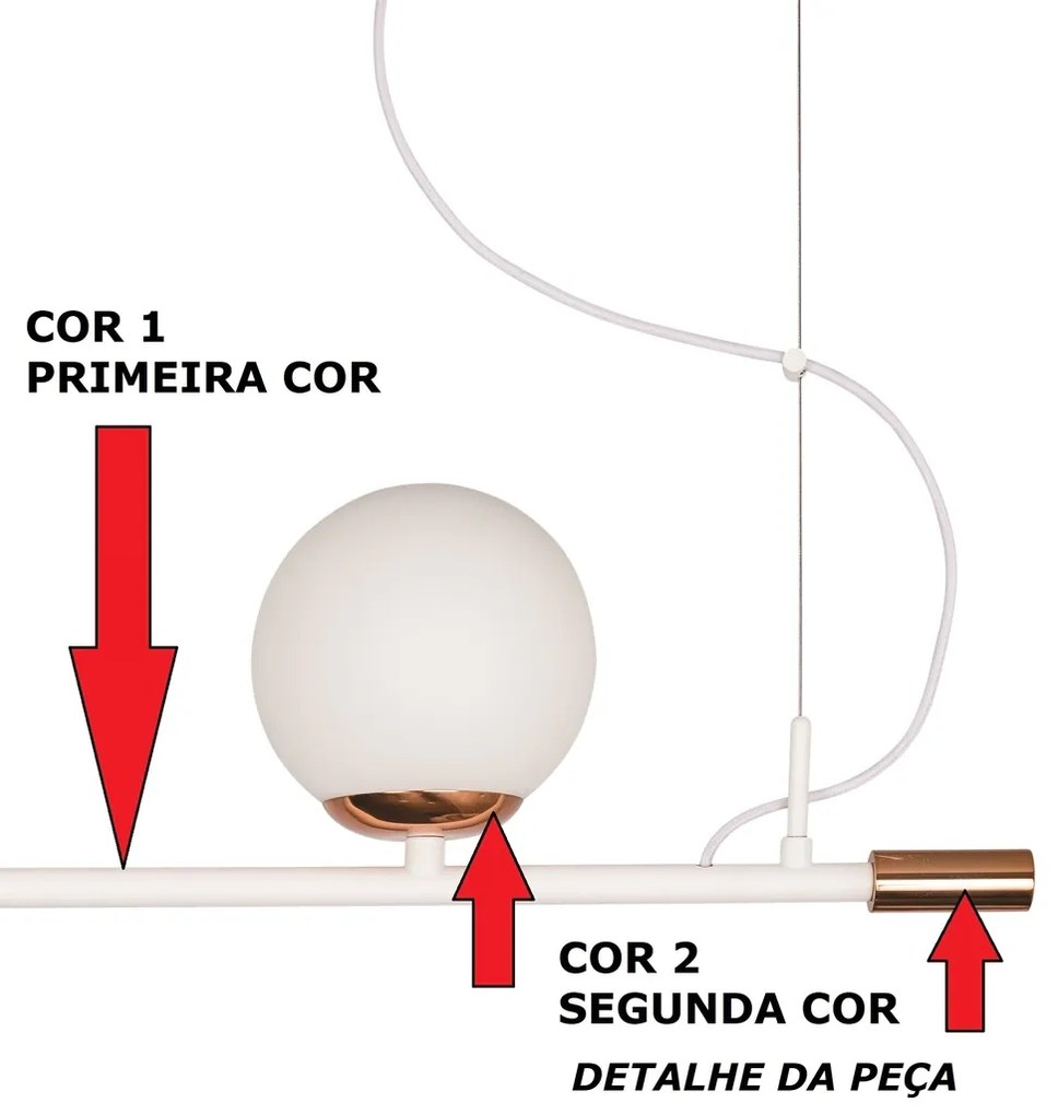 Pendente Vittu 150X30Cm 3Xmr16 Gu10 + 2Xe27 G45 / Cabo Aço Chumbador +... (MT-M Mate Metálico, CLEAR)
