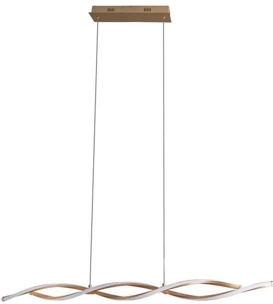 Pendente Led Metal Silicone Dourado 30w 3000k Flow