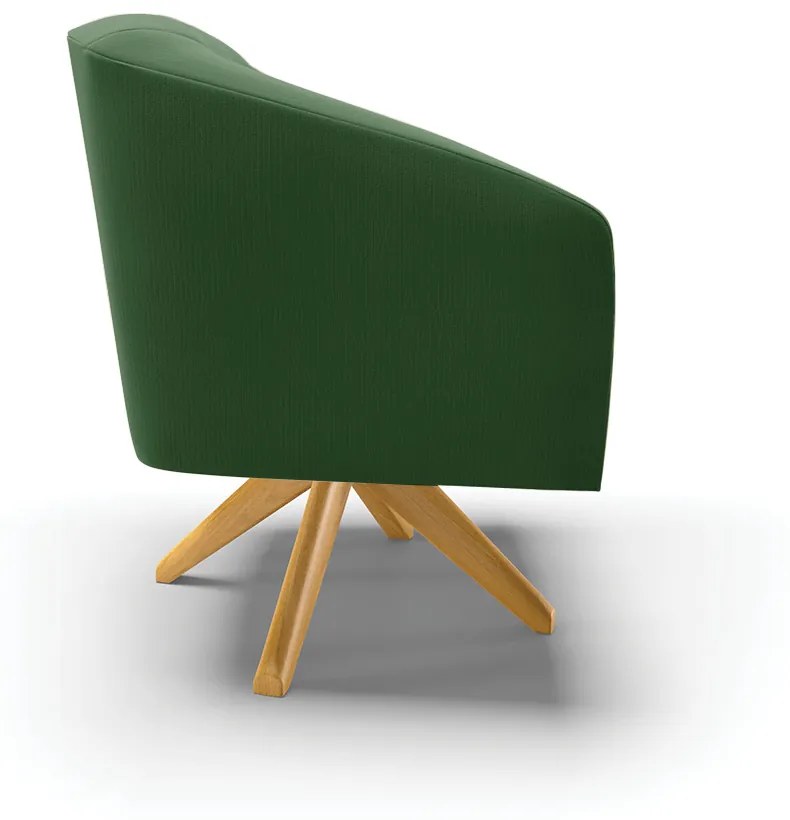 Poltrona Decorativa Giratória MA30 Stella Suede D03 - D'Rossi - Verde