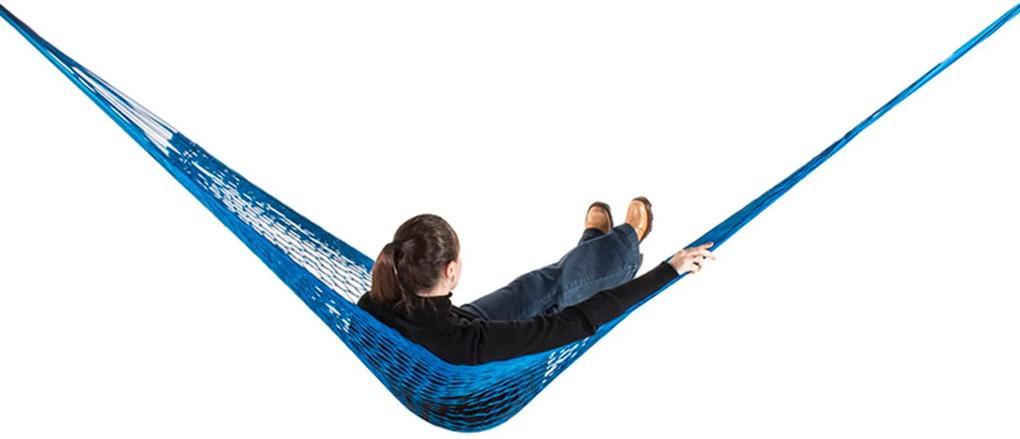 Rede De Descanso Redes de Dormir Camping Nylon Impermeável Azul Anil