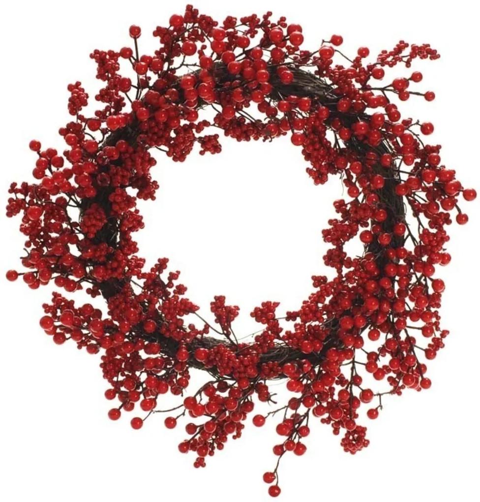 Guirlanda de cerejas decoração natal 1 Unidade cor vermelho