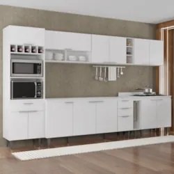 Armário de Cozinha CP07 Para Pia 180cm Pérola Z34 Branco    - Mpozenat