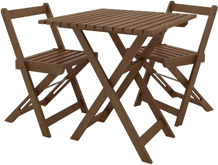 Kit Mesa Boteco + 2 Cadeiras Dobráveis - Wood Prime MR 218557