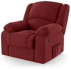 Poltrona do Papai Reclinável Pietra Power Touch Massagem FH9 Veludo Ve