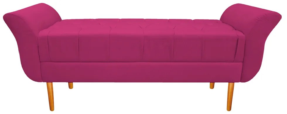 Recamier Estofado Ari 140 cm Casal Suede Pink - ADJ Decor