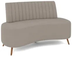 Sofá 2 Lugares para Sala Living 135cm Pés Palito Tamar Z08 Boucle Bege