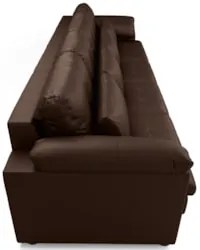 Sofá Retrátil 4 Lugares Para Sala 339cm Dijon Couro Caramelo S07 - Mpo