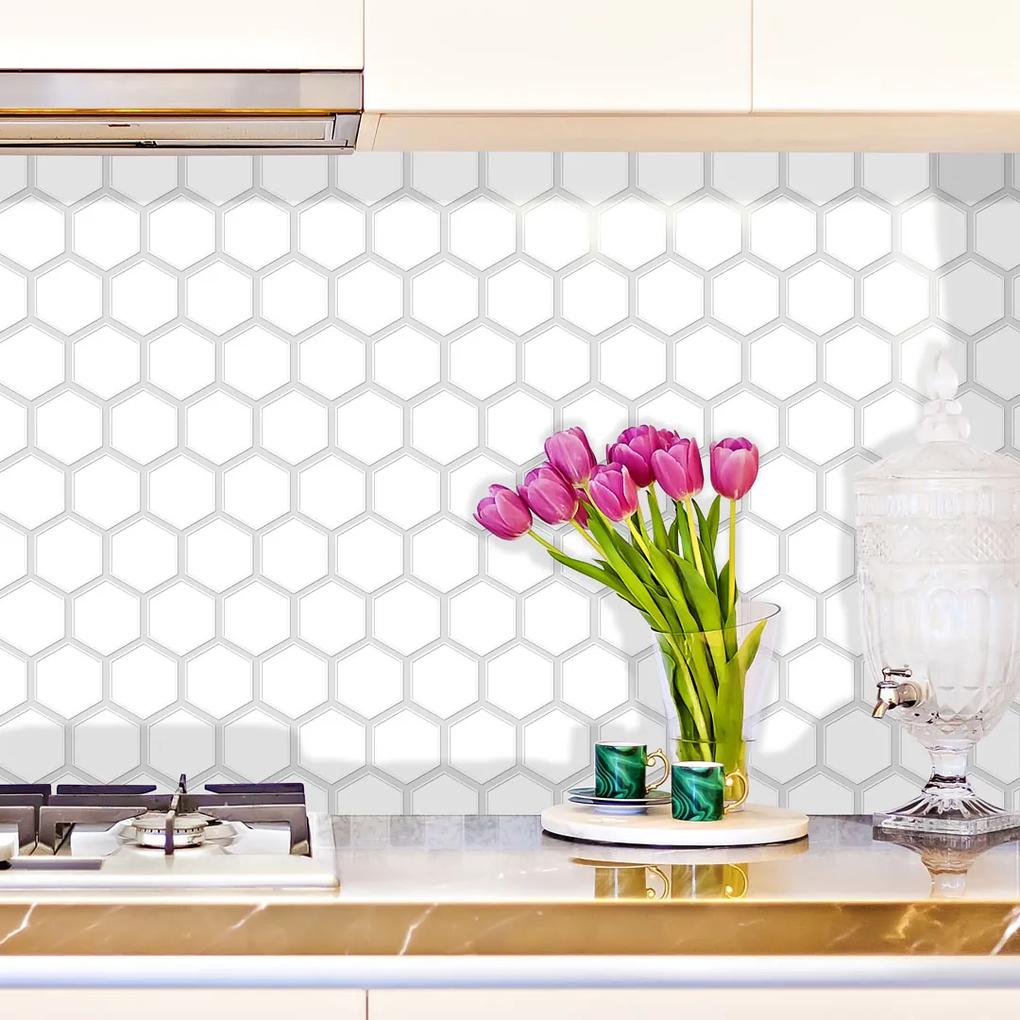 Papel de Parede Lavável Hexagonal Para Cozinha e Banheiro