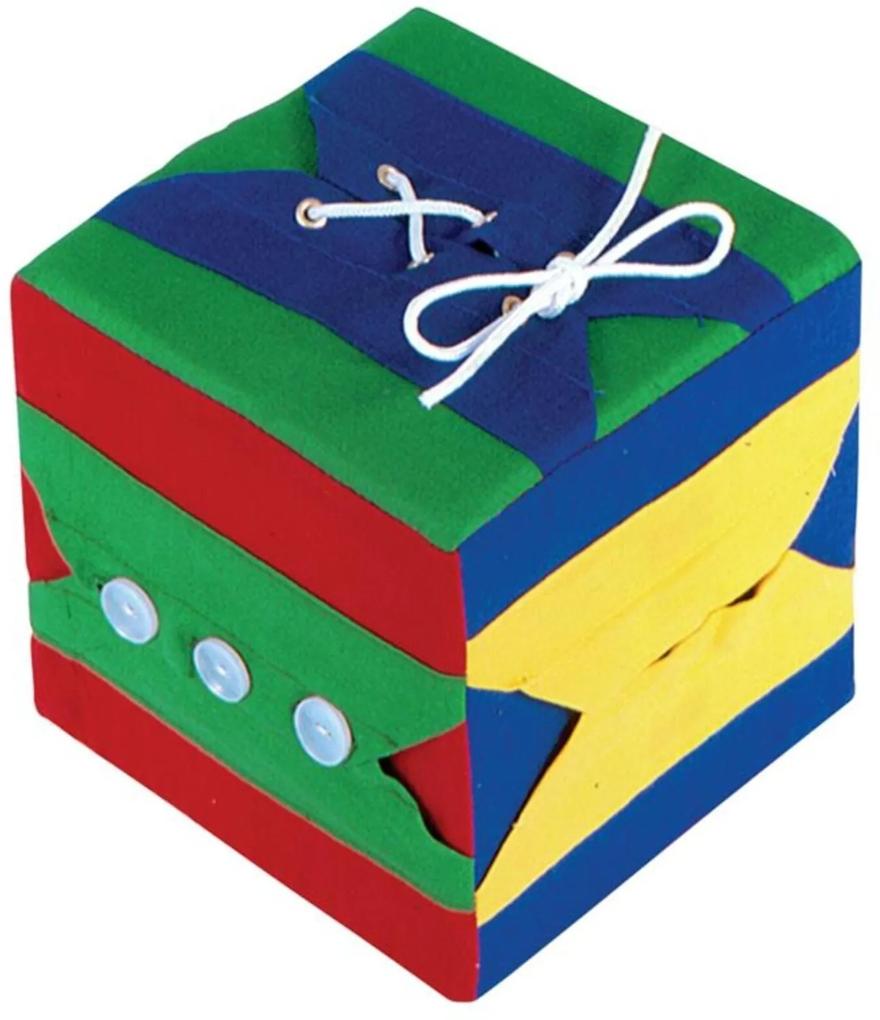 Brinquedo Educativo Cubo De Atividades 01 Cubo Com 06 Atividades Editora Fundamental Azul