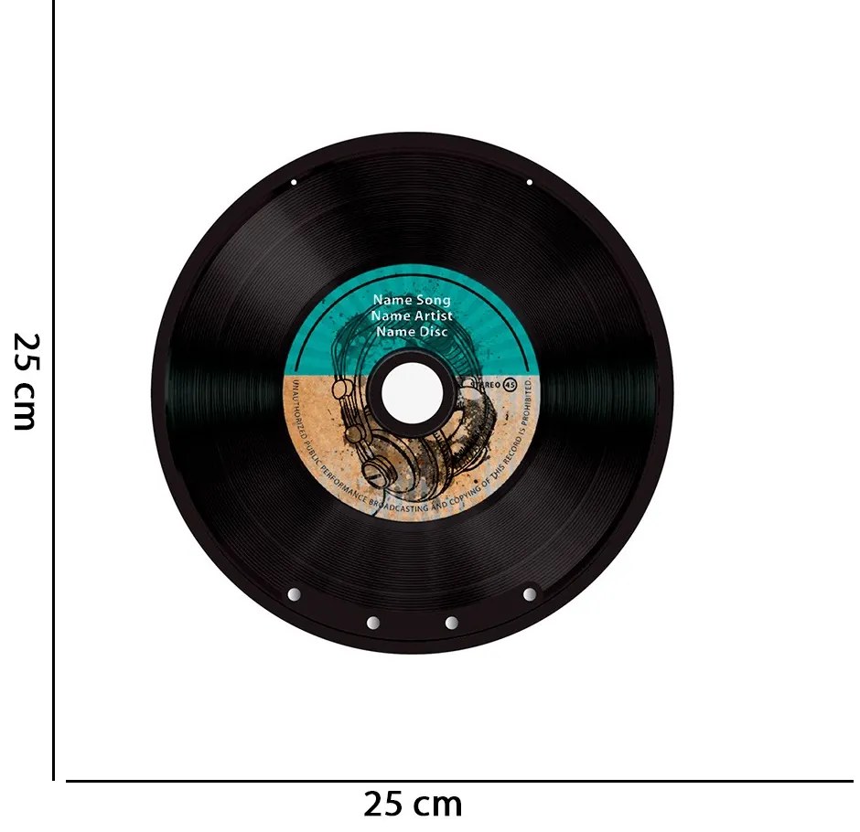 Porta Chaves Disco de Vinil - D'Rossi