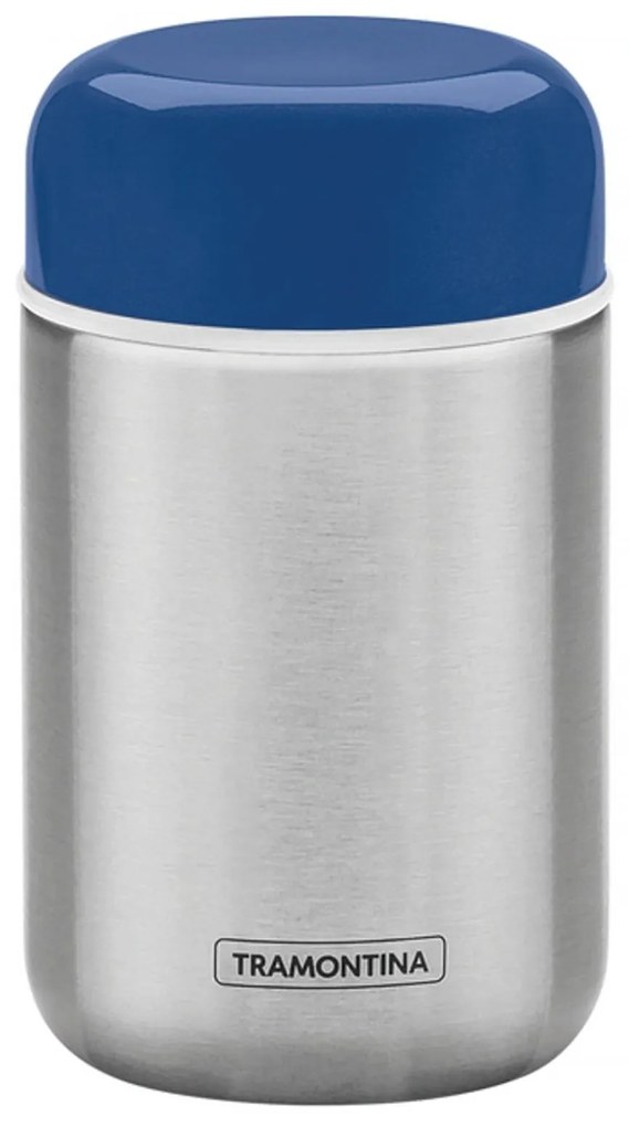Pote Térmico Tramontina em Aço Inox com Tampa Azul 8,8 cm 400 ml -  Tramontina