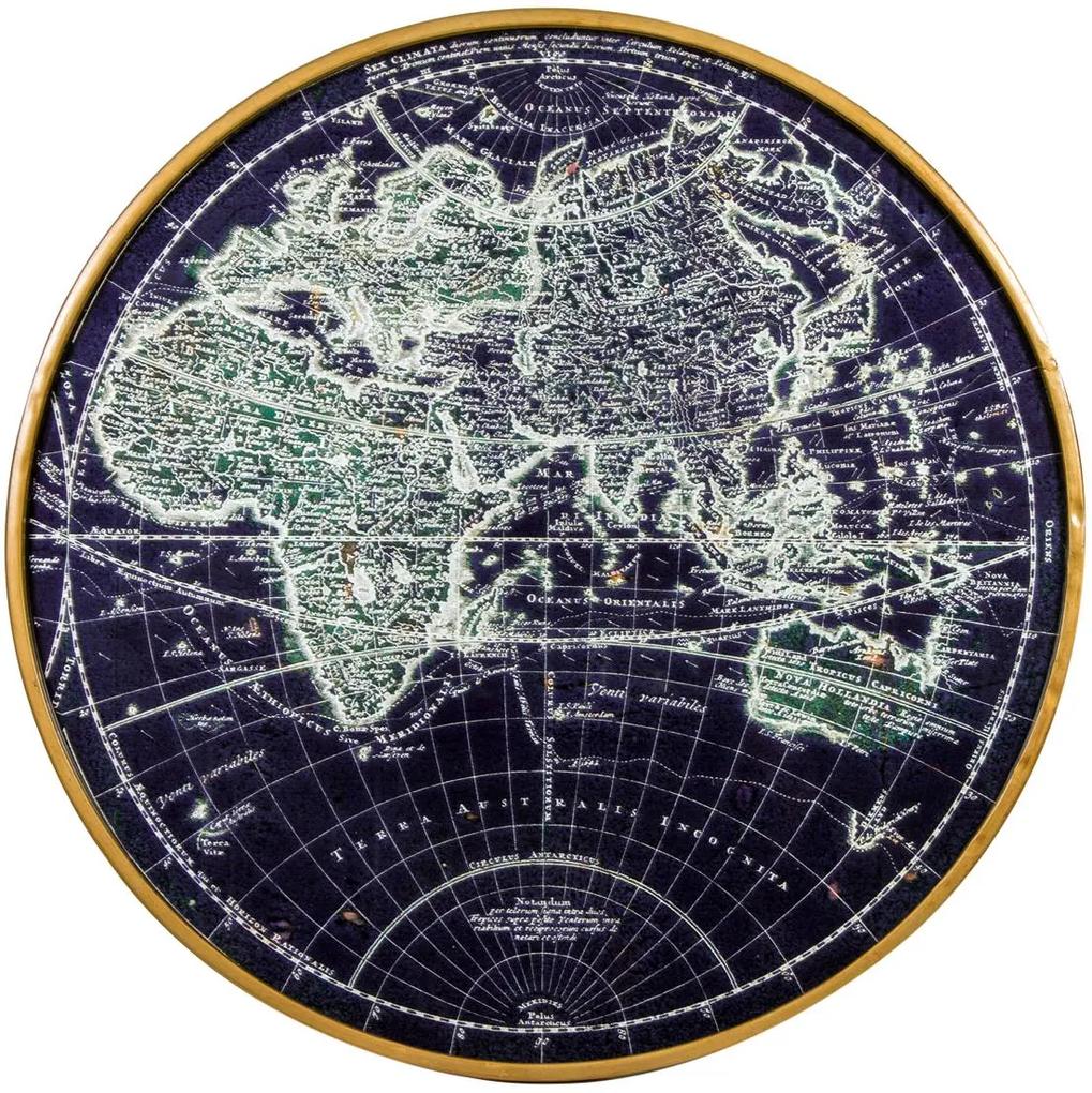 Placa Decorativa Mapa Mundi Loft