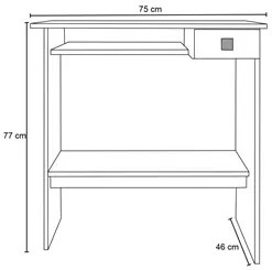 Mesa para Computador AJL Castanho - AJL Móveis