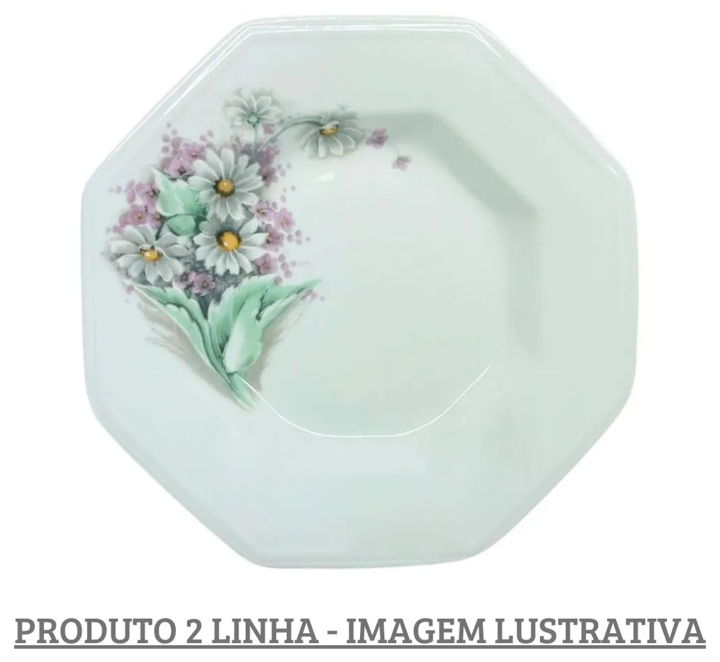 Prato Fundo 24Cm Porcelana Schmidt - Dec. E650 2° Linha