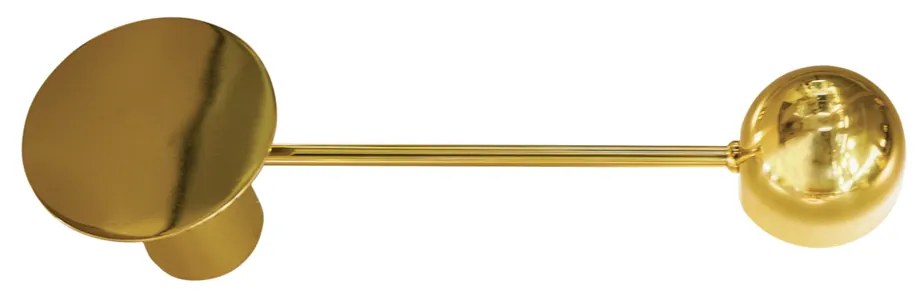 Arandela Conchiglia 1Xpci Led 5W 11X37X9Cm | Usina 5797/40 (CP-M - Champagne Metálico, 220V)