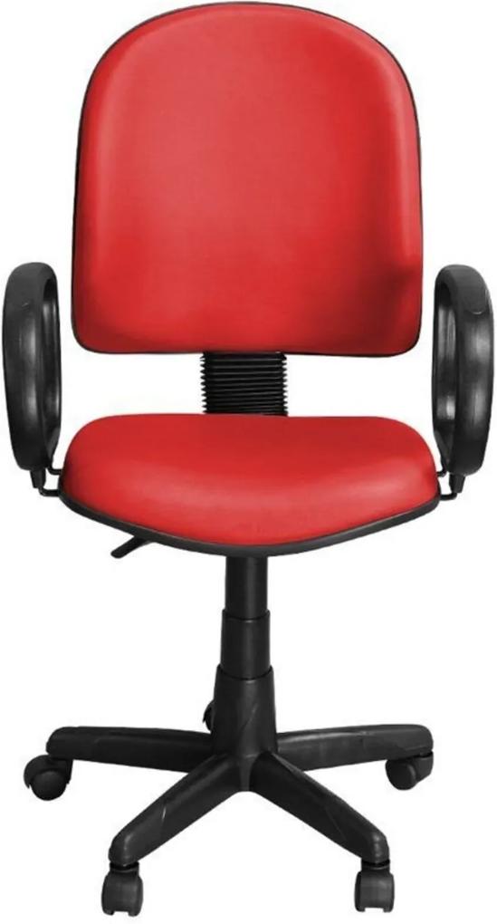 Cadeira Pethiflex PEGBP Giratória Couro Vermelho