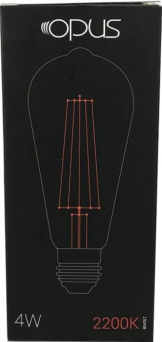 Lâmpada de Led Filamento E27 ST64 4W 2200K - Opus - Bivolt