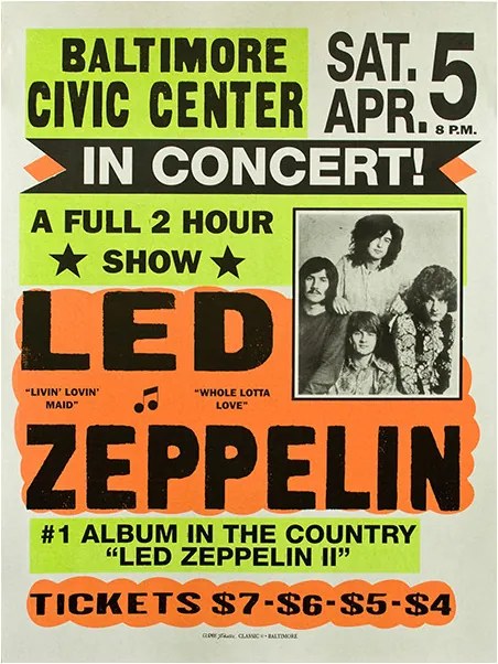 Placa Led Zeppelin Pequena