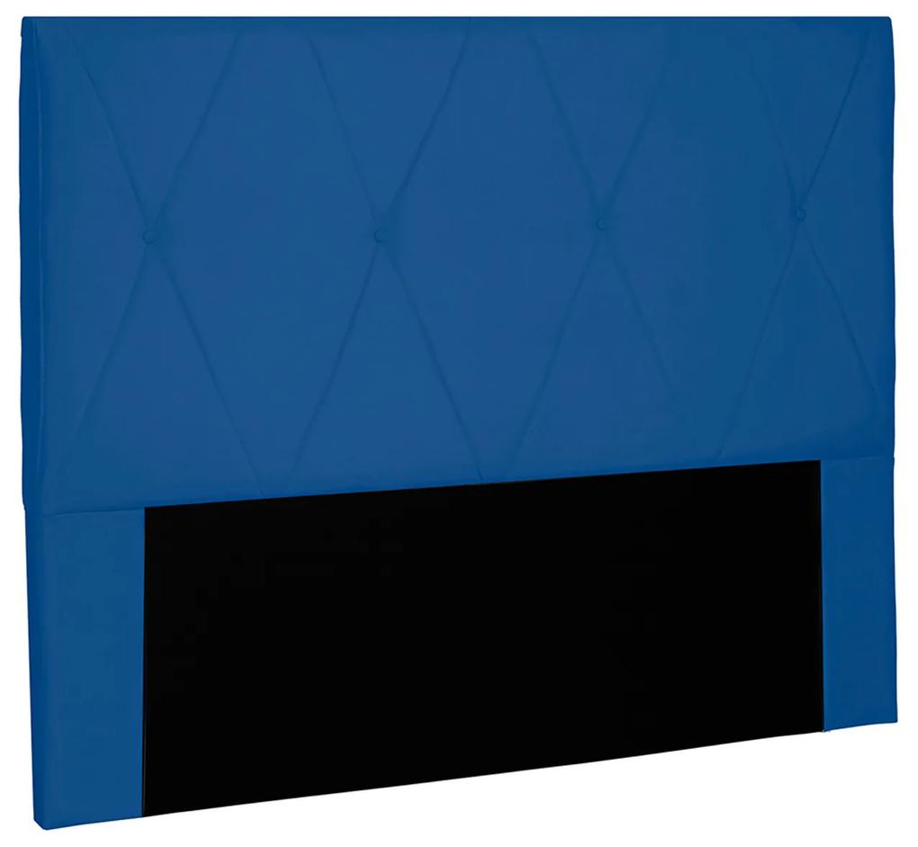 Cabeceira Decorativa 1,40M Yves Suede Azul Marinho G63 - Gran Belo