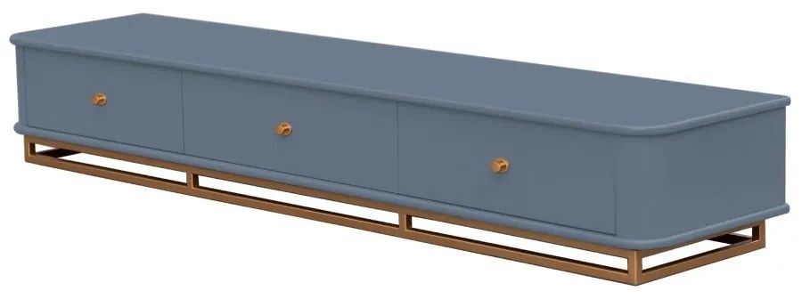 Rack Curve G - Blue c/ Detalhes Dourado Soleil  Kleiner