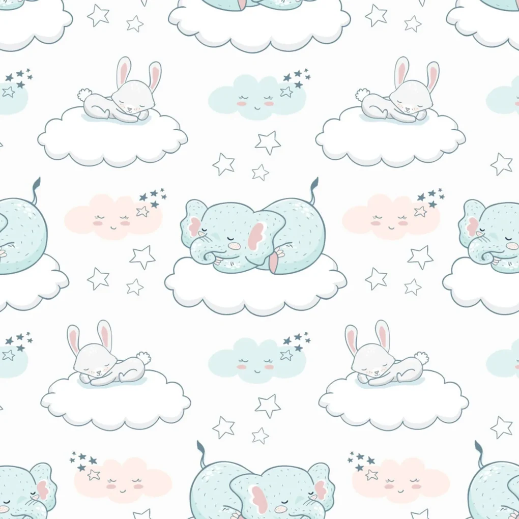 Papel de Parede Animais Kawaii Infantil 57x270cm