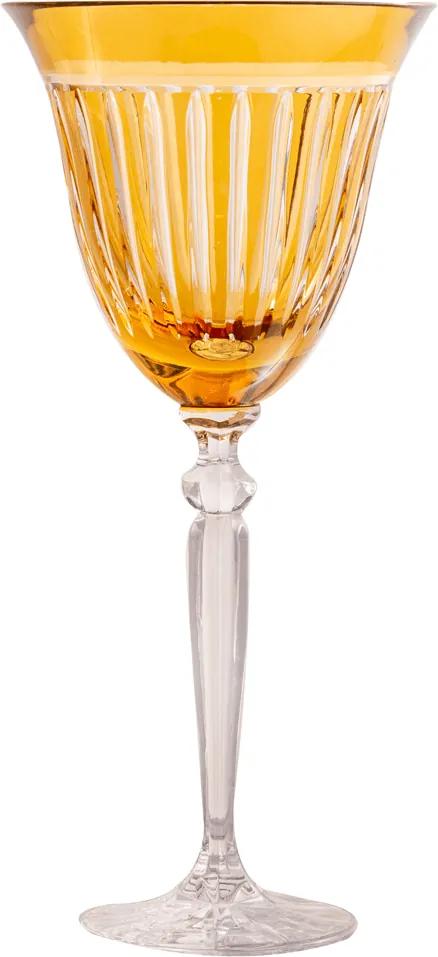 Taça de Cristal Lodz para Vinho de 200 ml - Âmbar Escuro