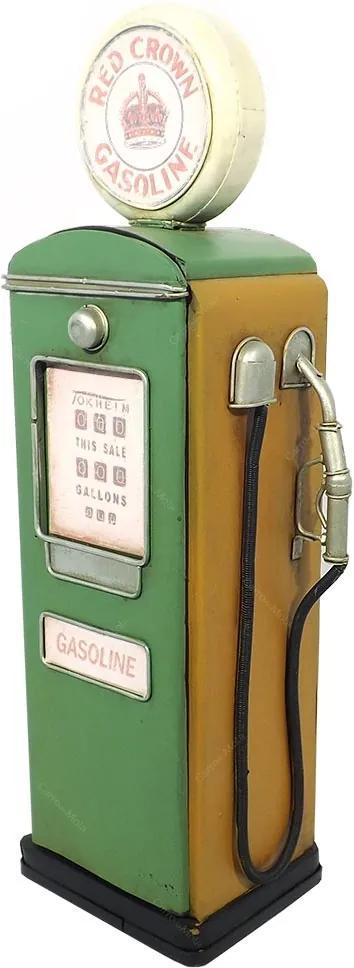 Miniatura de Bomba de Gasolina Porta Objetos Verde Oldway - 25x62 cm