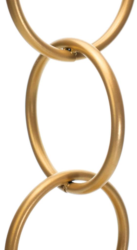 Escultura Decorativa em Metal Círculos Dourado 41x13 cm - D'Rossi