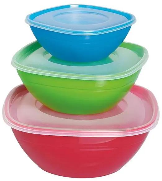 Kit Bowls Colors em Plástico 3 Peças