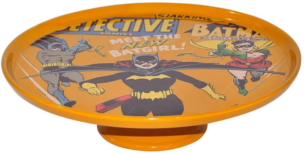 Prato para Bolo DC Comics Batgirl Laranja Com Pé em Porcelana - Urban