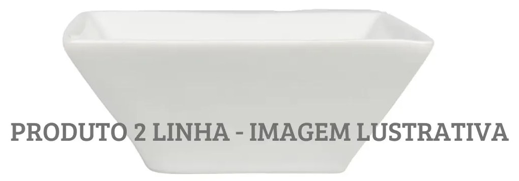 Bowl Quadrada 13 Cm Porcelana Schmidt 2° Linha