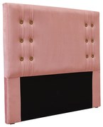 Cabeceira Decorativa Casal 1,40M Kors Veludo Rosa G63 - Gran Belo