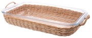 Refratário De Vidro Com Suporte Em Fibra Natural E Alça 39,5cm X 24cm X 5cm 29460 Wolff