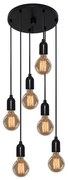 Lustre Pendente Luminária Retro Md-4162-6 Suporte Para Lâmpada / Não Inclusa - Bivolt