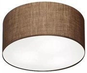 Plafon Cilíndrico Md-3048 Cúpula em Tecido 50x21cm Café - Bivolt