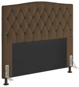 Cabeceira Greta Para Cama Box Casal 140 cm Suede - D'Rossi - Marrom