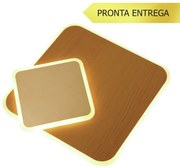 Plafon Cedro 45,8X45,8X4,5Cm Led 60W 3000K Bivolt Alumínio E Acrílico...