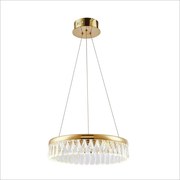 Pendente Drop Circular Ø60X10Cm Led 26W 3000K Bivolt Dourado Polido -...