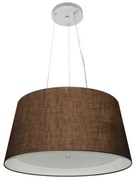 Lustre Pendente Cone Md-4144 Cúpula em Tecido 25x50x40cm Café - Bivolt