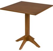 Mesa de Madeira Tramontina London Coluna Central Quadrada em Tauarí Amêndoa 4 Lugares 70 cm