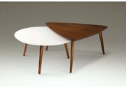 Conjunto de Mesa Zara Triangular e Redonda Madeira Maciça