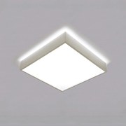 Plafon Mold Quadrado 34,5X34,5X9,2Cm Led 32W Bivolt - Usina 19710/36 (BT - Branco Texturizado, 3000k)