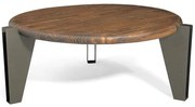 Mesa Centro Clip Tampo Rustic Brown Base Grafite 86cm - 61885 Sun House